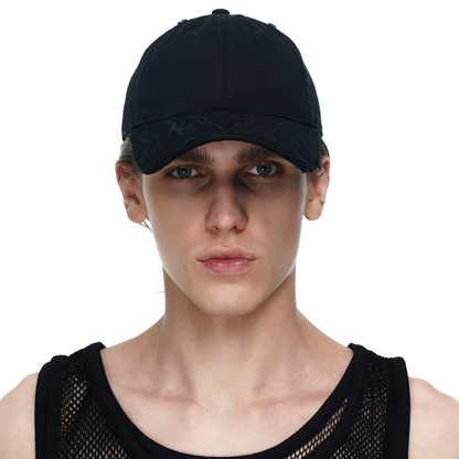 Distressed Embroidered Baseball Cap