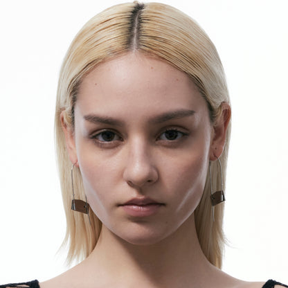 Cotent Label Open-Close Hinged Earrings