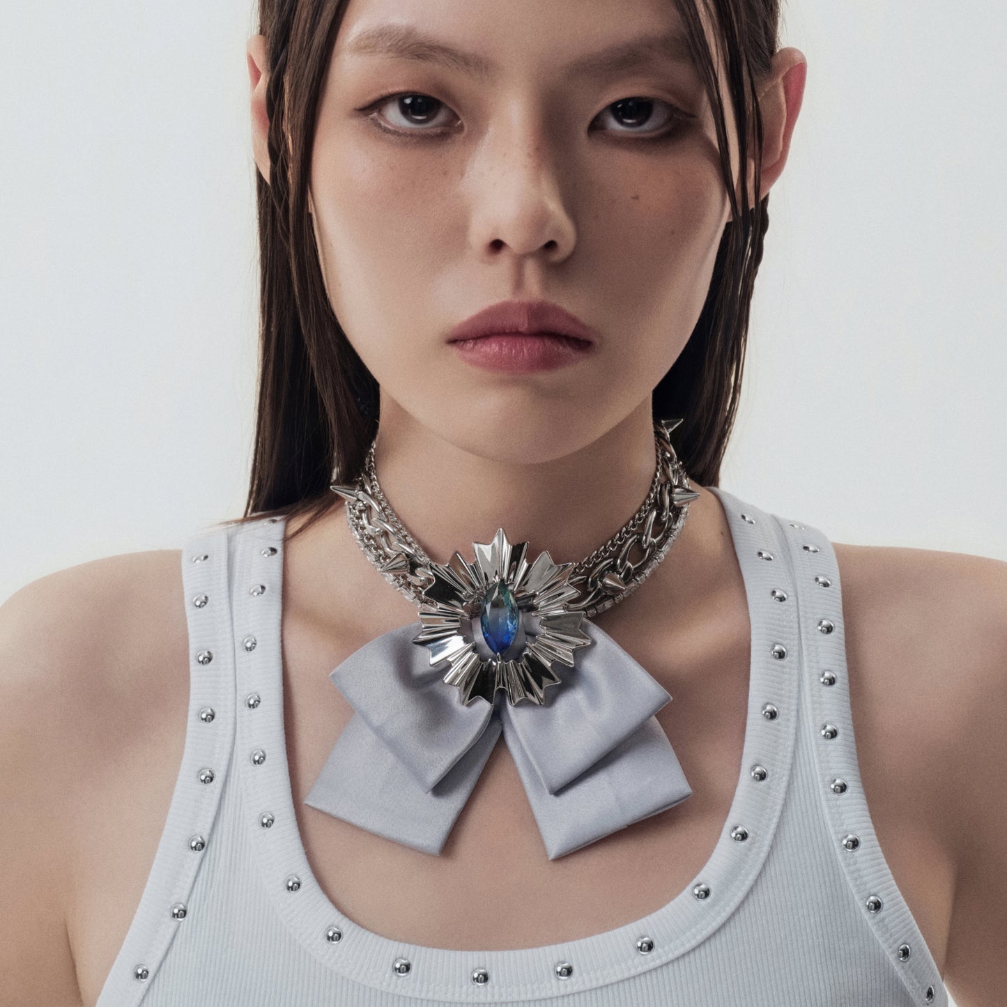 Prom Medal Studded Choker