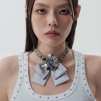 Prom Medal Studded Choker