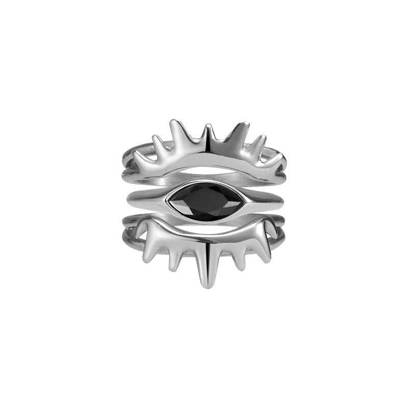 Punk Eye Stacking Ring Set