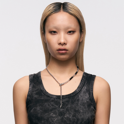 Black Onyx Snake-Shaped Necklace