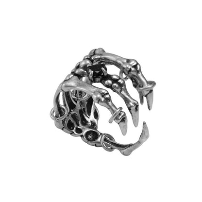 S925 Sterling Silver Skeleton Hand Ring