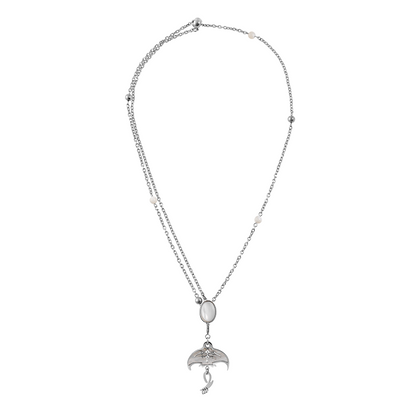 Manta Pull-Adjust Necklace with Mother-of-Pearl