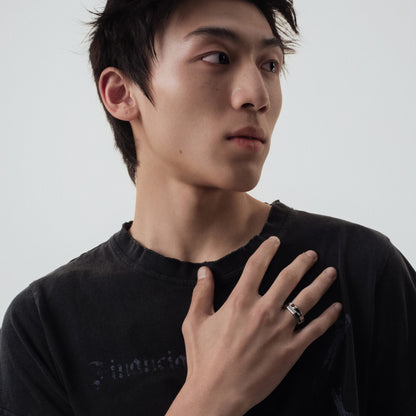 Double-Layer Text Rotating Ring