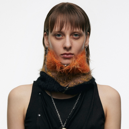 Gradient Color Zippered Neck Warmer