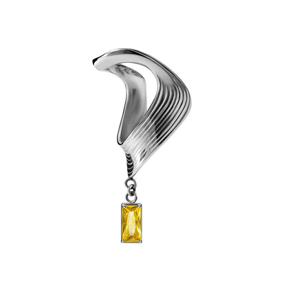 Bone Record Pattern Flow Ear Cuff