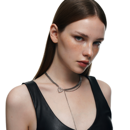 Heart Line Chain Necklace