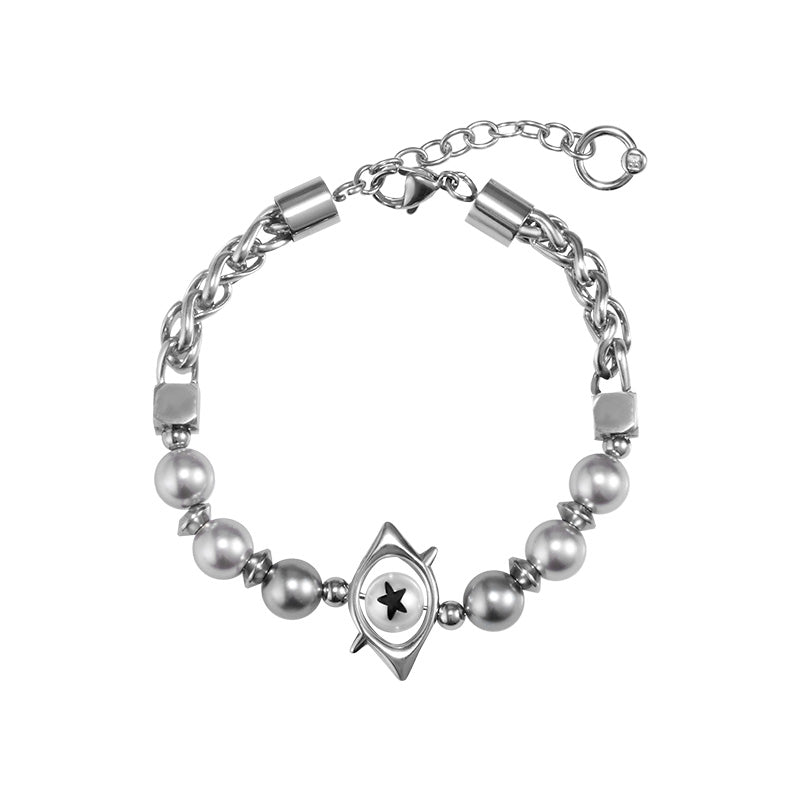 Punk Eye Gradient Pearl Bracelet