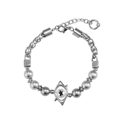 Punk Eye Gradient Pearl Bracelet