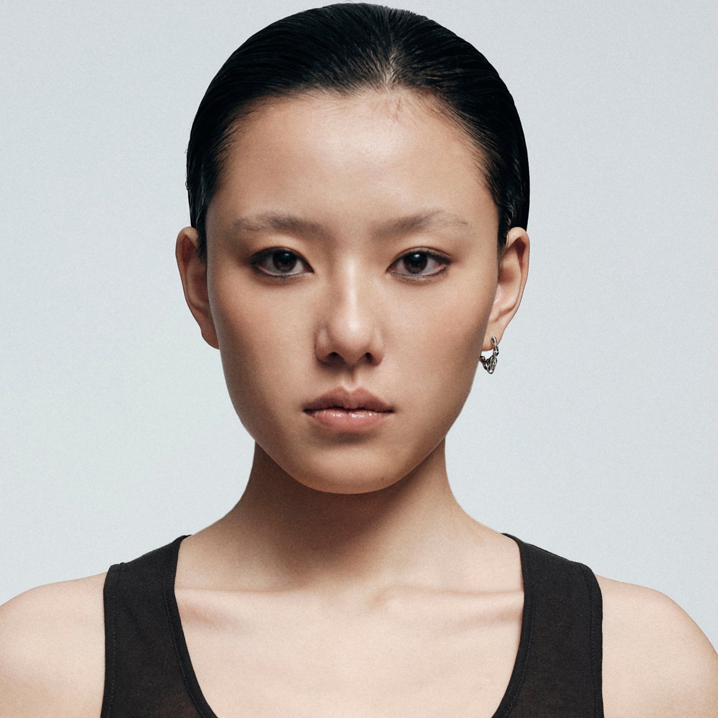 Night Cat Bone Joint Hoop Earring (Single)