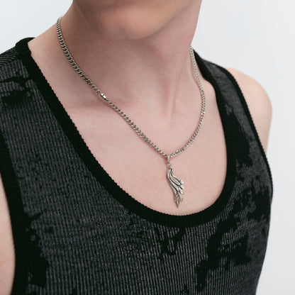 S925 Booby Bird Wing Piercing Pendant
