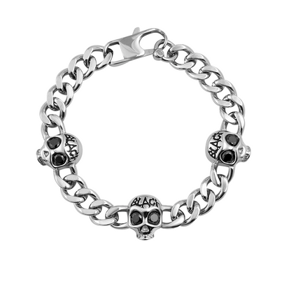 Siren Skull Cuban Chain Bracelet