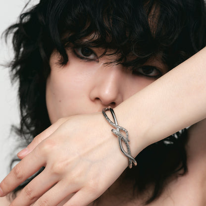 Triple Serpent Double-Layer Bangle