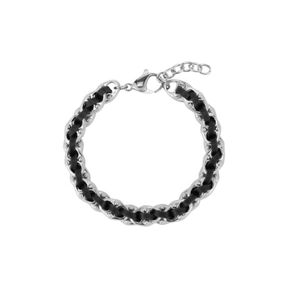 Starburst Braided Leather Bracelet