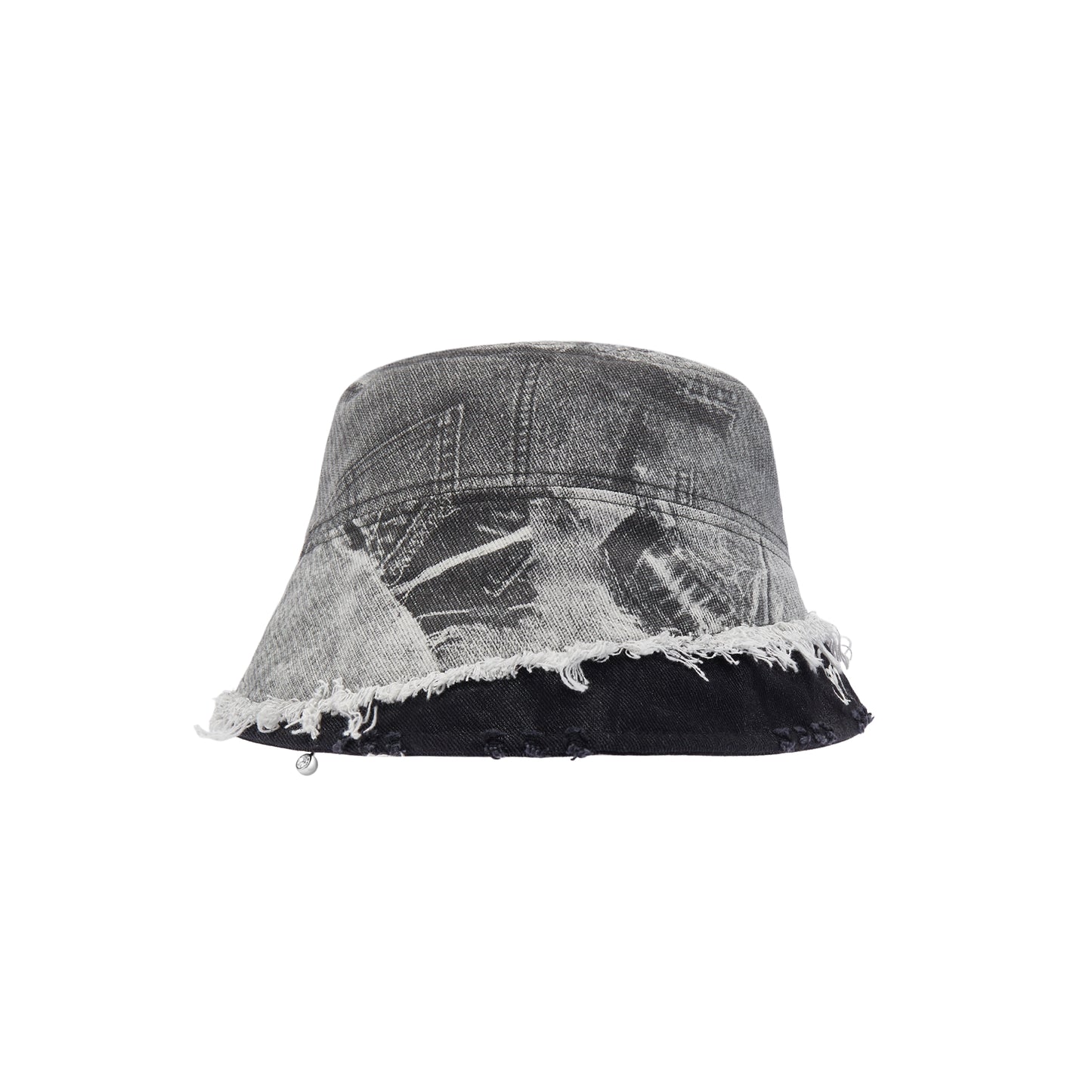 Layered Patchwork Denim Bucket Hat