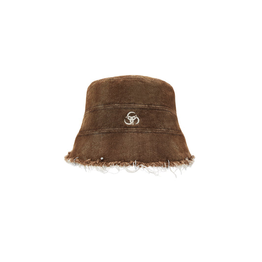 Triple Serpent Loop Pierced Reversible Bucket Hat