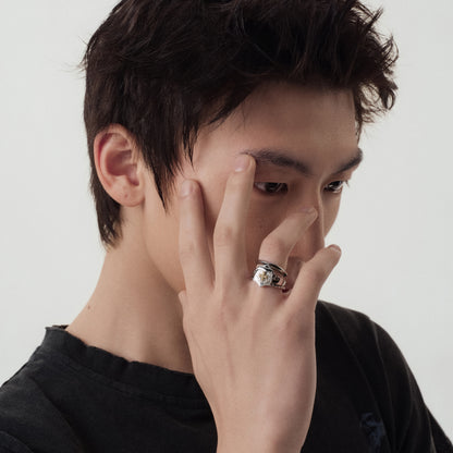 Prom Emblem Stacking Ring Set