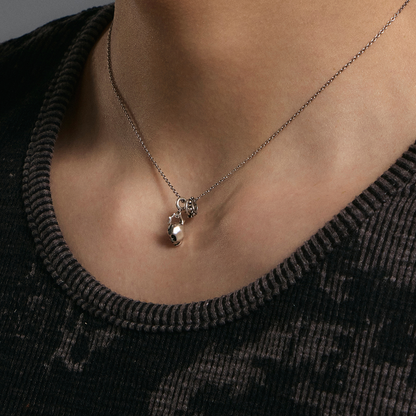 S925 Punk Skull Necklace