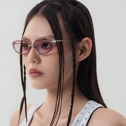 Piercing Ring Slim-Frame Sunglasses