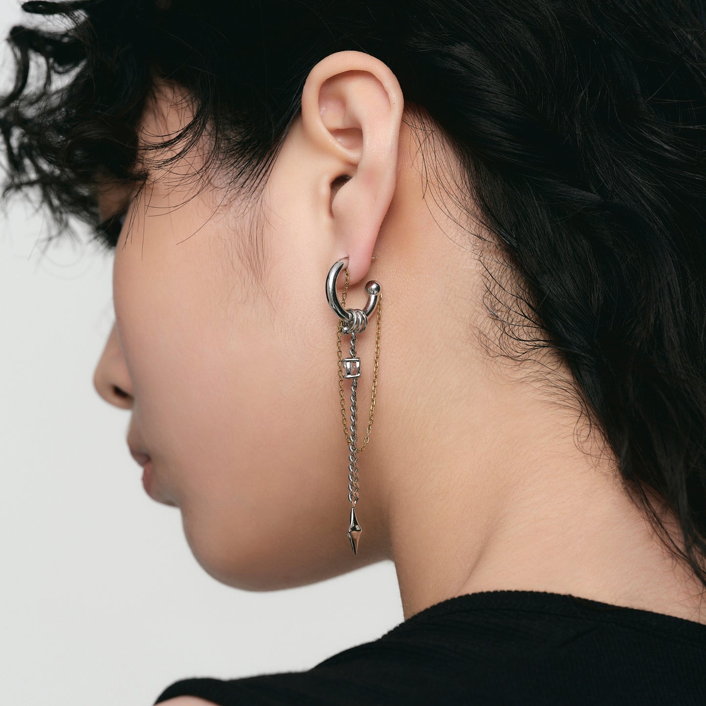 Asymmetrical Starburst Key Earrings