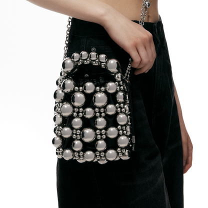 Steel Ball Beaded Crossbody Bag