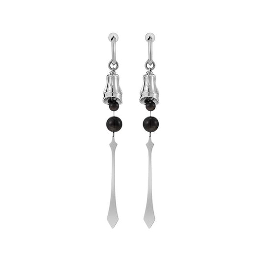 Guardian Bell Long Stud Earrings