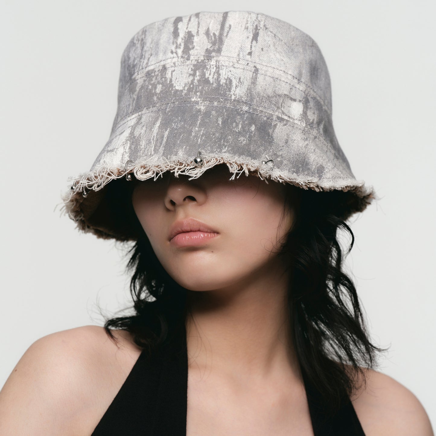 Triple Serpent Loop Pierced Reversible Bucket Hat
