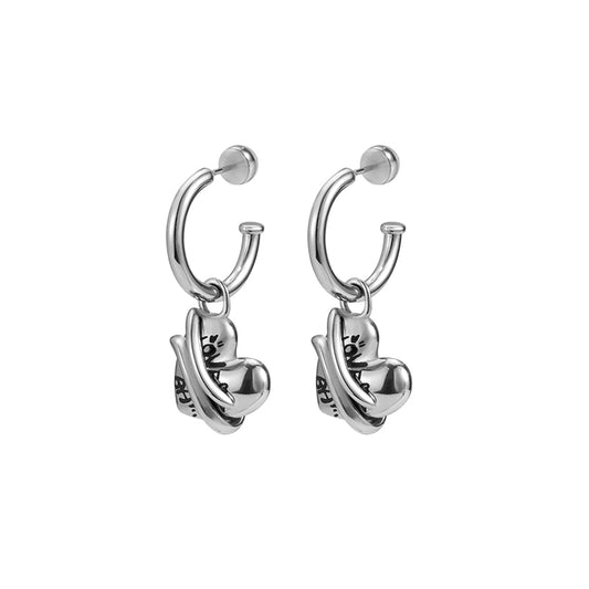 Graffiti Heart Earrings