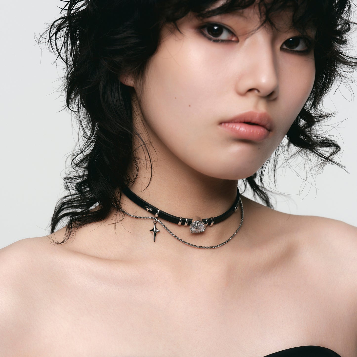 Coiled Snake Starburst Double Layer Choker