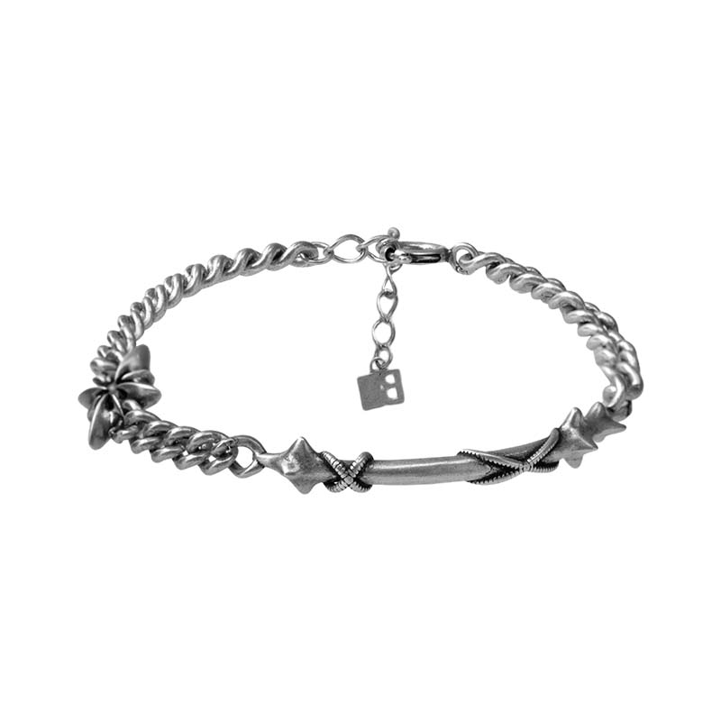 S925 Sterling Silver Cross Star Bracelet