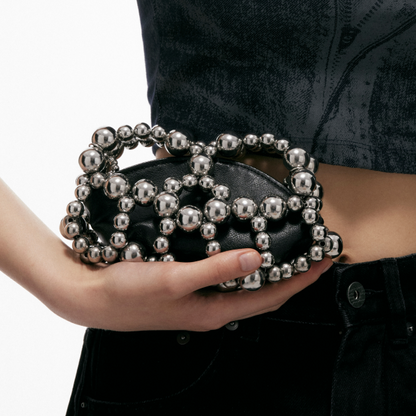 Heart Steel Ball Beaded Mini Bag