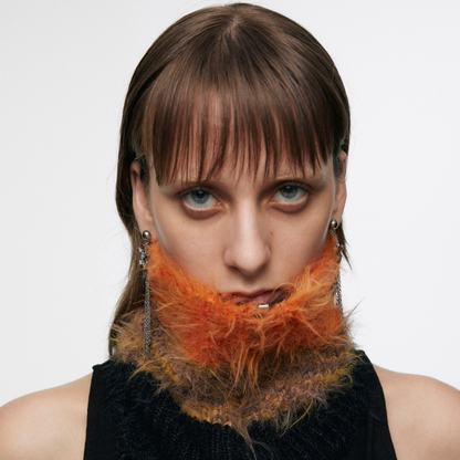 Gradient Color Zippered Neck Warmer