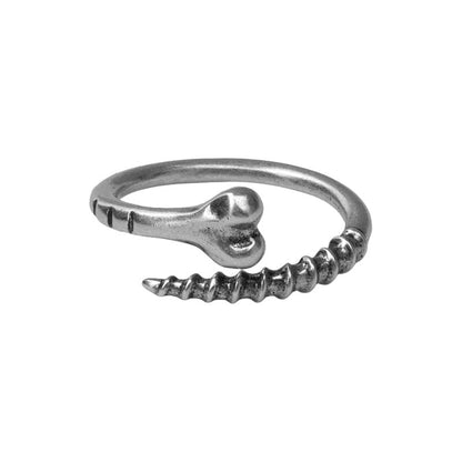 S925 Sterling Silver Bone Nail Ring