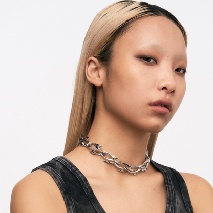 Snake Bone Handmade Chain Necklace