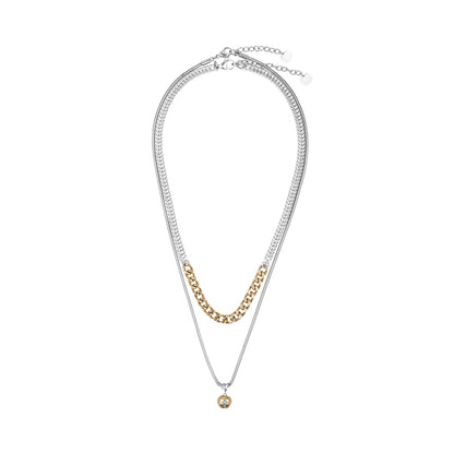 EDEN Three-dimensional Star Apple Pendant Double Layer Necklace