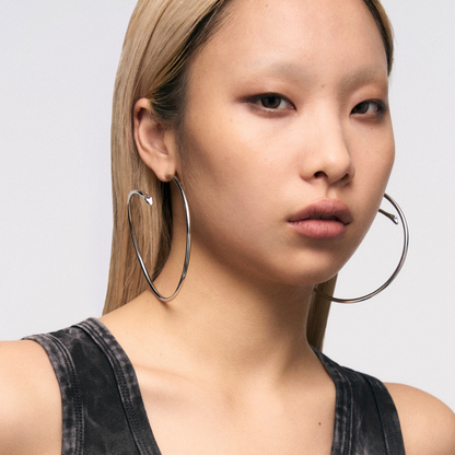 Snake-Shaped Large Hoop Earrings