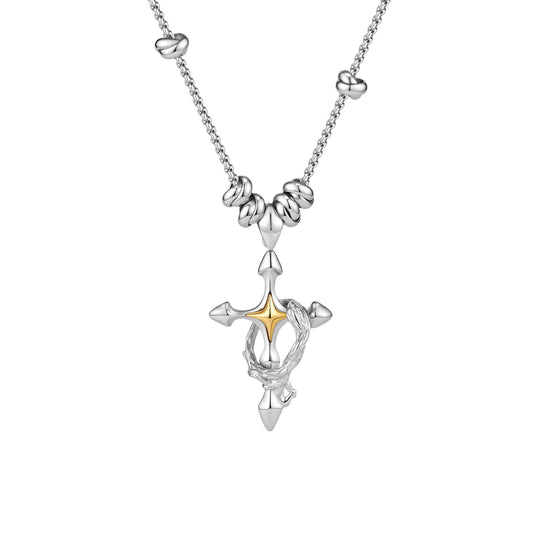 Starburst Key Snake Loop Necklace