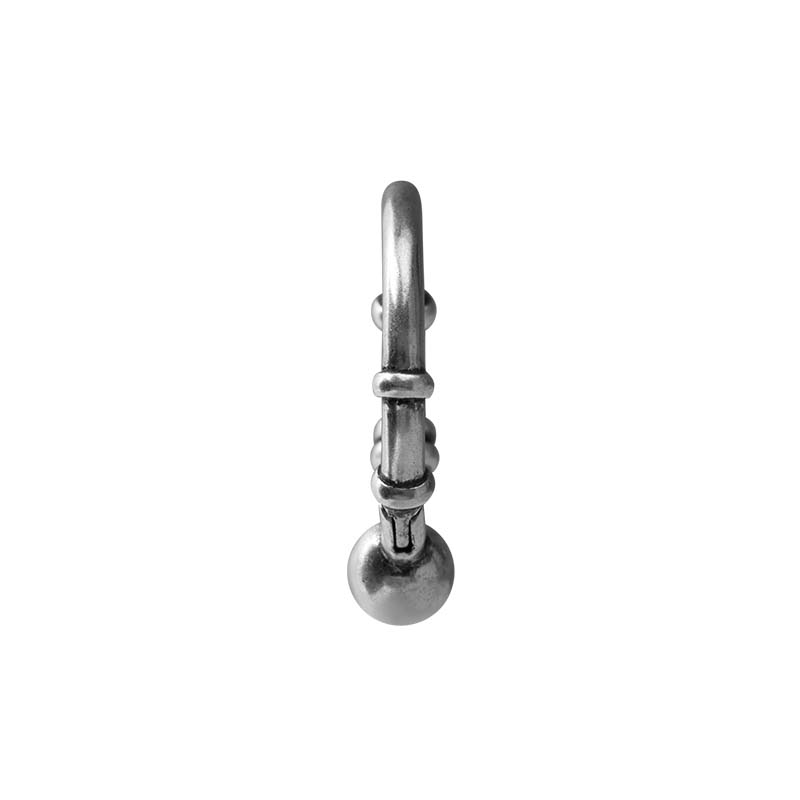 S925 Sterling Silver Piercing Ball Large Hoop Earring (Single)