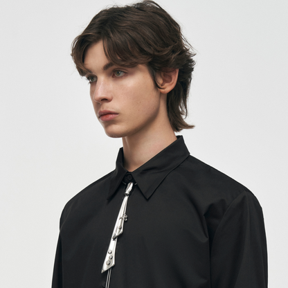 Devil Tie Adjustable Metal Necklace