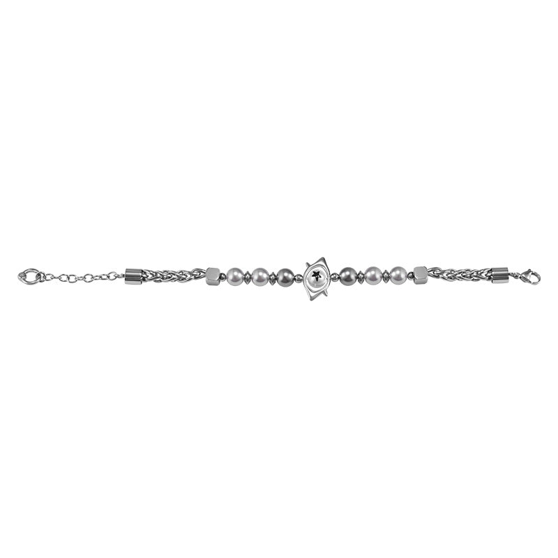 Punk Eye Gradient Pearl Bracelet