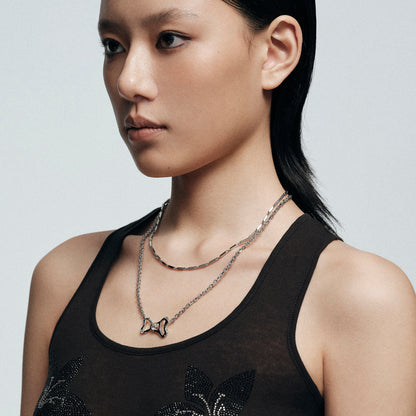 Pull Ring Double-Layer Necklace