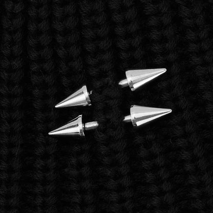 Studded Piercing Knit Beanie