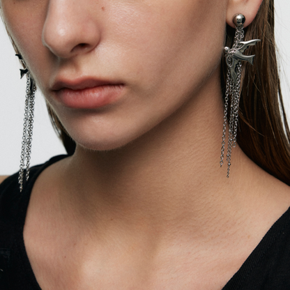 Peace Dove Tassel Earrings