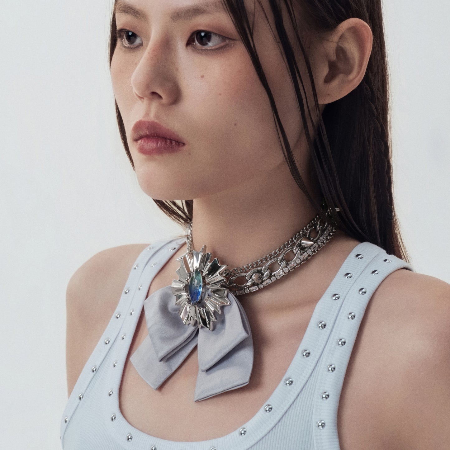 Prom Medal Studded Choker