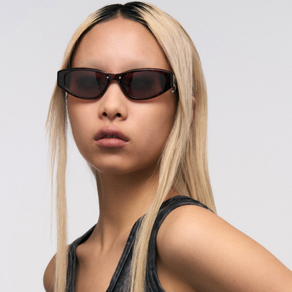 Square Tortoiseshell Pattern Full-Frame Sunglasses