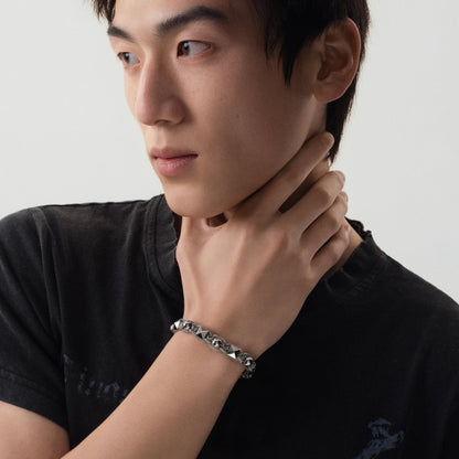 Braided Chain Stud Bracelet