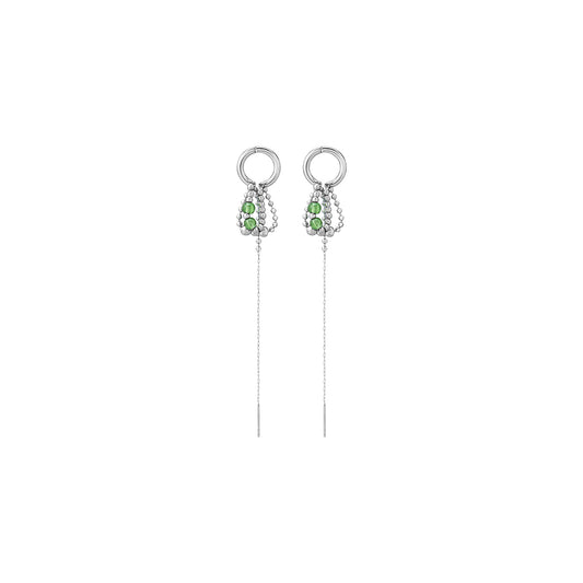 BLACK GLOVES MAGIC CRYSTAL BALL EAR CLIP EAR WIRE