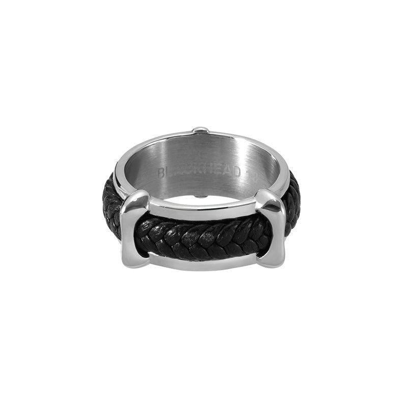 Spiked Woven Wide Ring