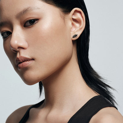 Fox Black Stud Earring